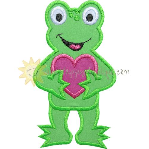 Frog Valentine Applique Design