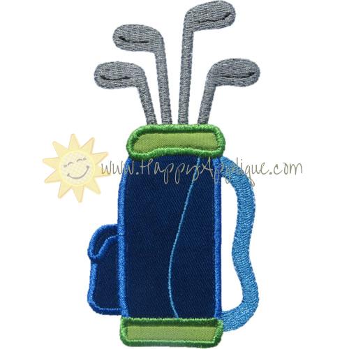 Golf Caddy Bag Applique Design