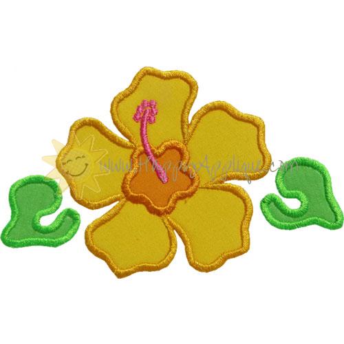 Hibiscus Flower Applique Design