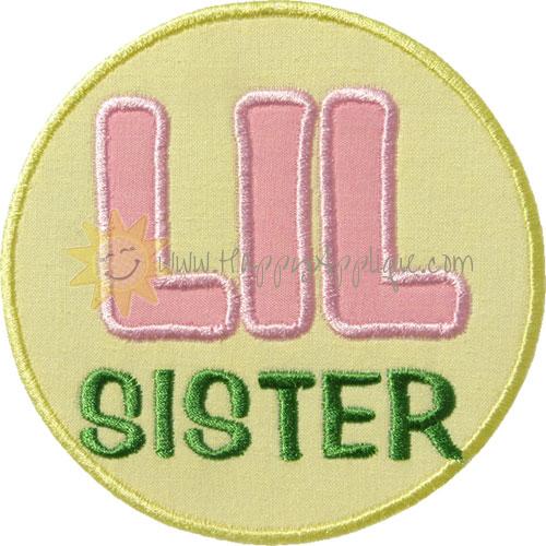 Lil Sister Applique Design