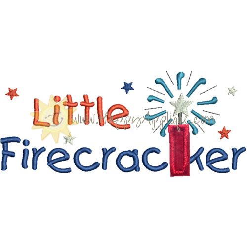 Little Firecracker Applique Design
