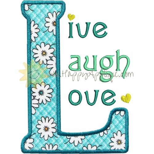 Live Laugh Love Applique Design