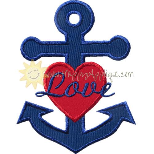 Love Anchors Applique Design
