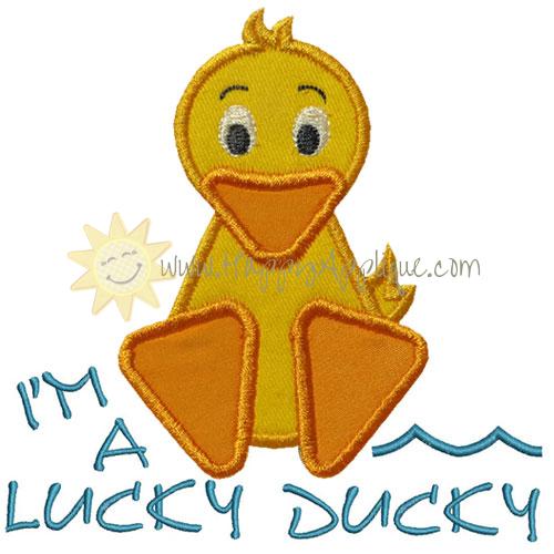 Lucky Ducky Applique Design