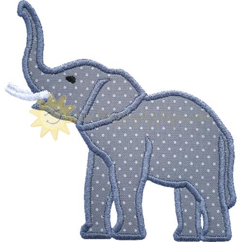 Lucky Elephant Applique Design