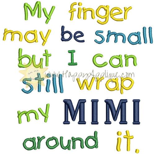 Mimi Around My Finger Applique Design