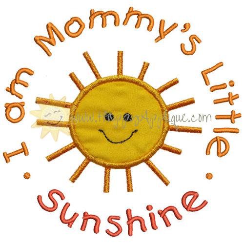Mommys Sunshine Applique Design