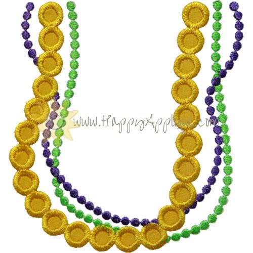 Necklace Beads Applique Design