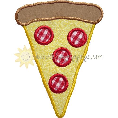 Pepperoni Pizza Slice Applique Design