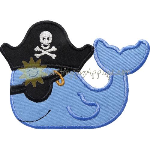 Pirate Whale Applique Design