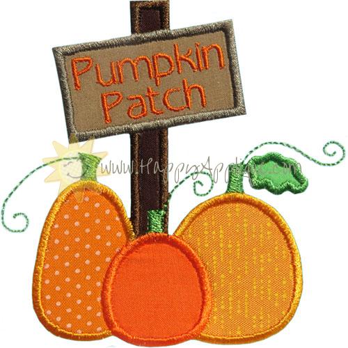 Pumpkin Patch Applique Design