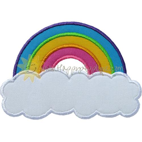 Rainbow Cloud Applique Design