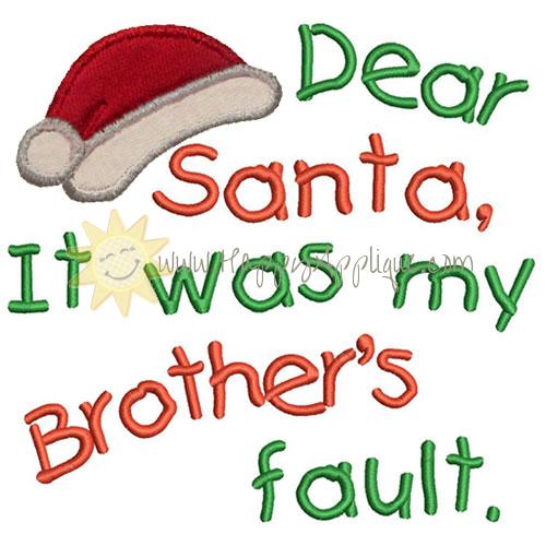 Santa Brothers Fault Applique Design