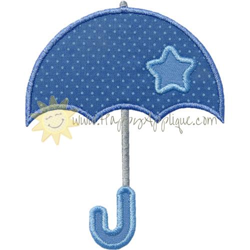 Shower Star Umbrella Applique Design