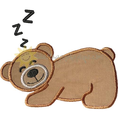 Sleeping Bear Applique Design