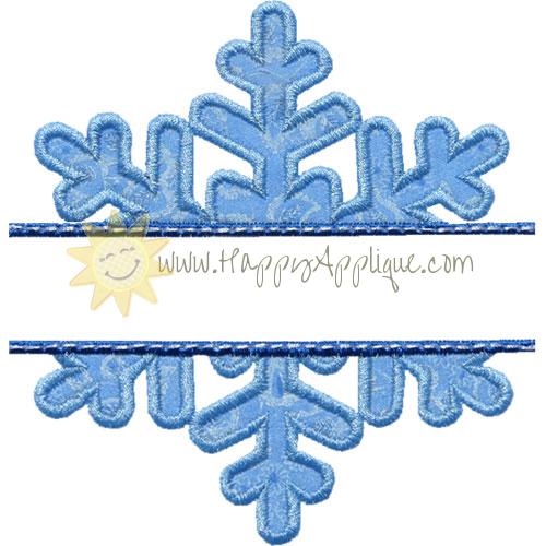 Snowflake Name Plate Applique Design