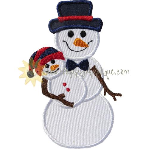 Snowman Baby Applique Design