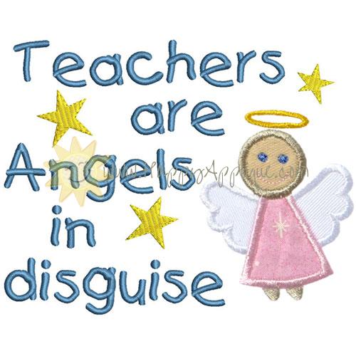 Teachers Angels Applique Design