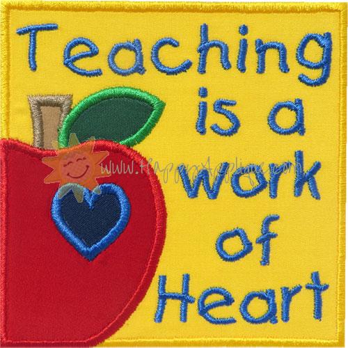 Teaching Work Heart Applique Design