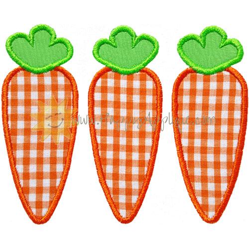 Three Carrots Applique Design