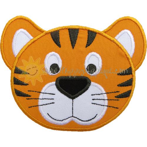 Tiger Cub Head Applique Design