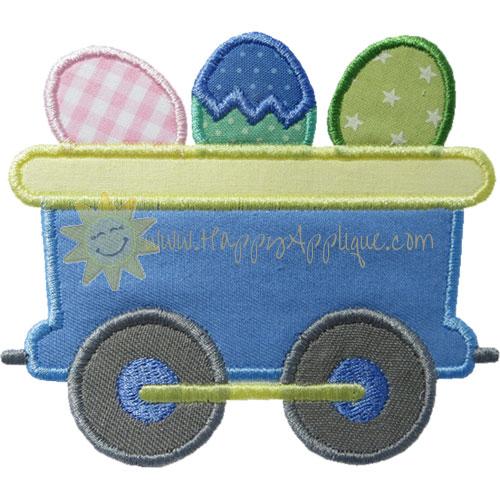 Train Car Easter Egg Applique Design
