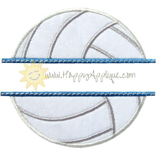 Volleyball Name Plate Applique Design