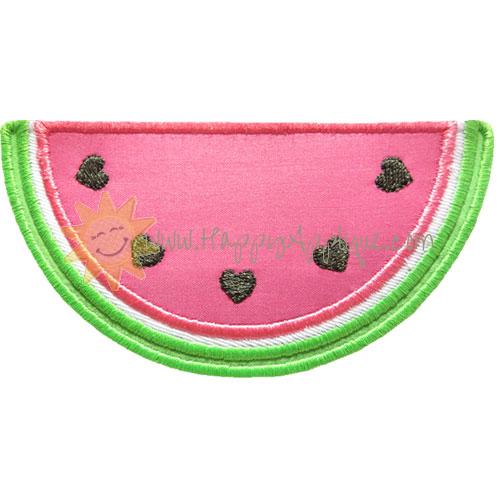 Watermelon Hearts Applique Design