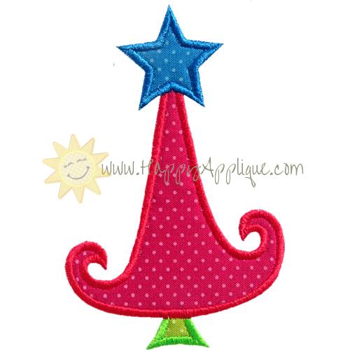 Whimsical Christmas Tree Applique Design
